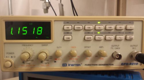Instek gfg-8210 function generator 10mhz, sweep, counter, 50 ohm, tested for sale