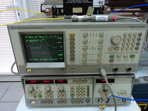 Agilent / hp 8350b + plug-in 5.9-12.4ghz + detector 18ghz + hp8756a network for sale