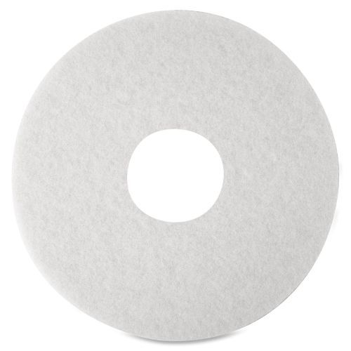 3M Niagara 4100N Floor Polishing Pads - 16&#034; Diameter - 5/Box - White