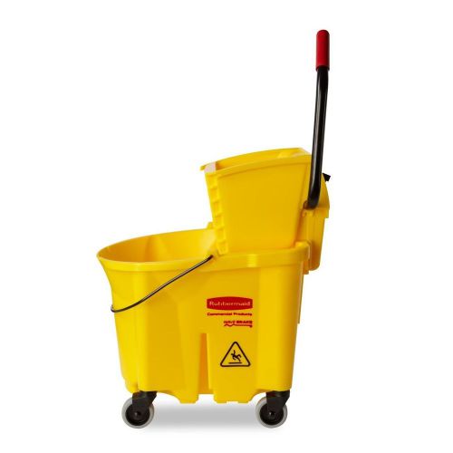 Rubbermaid wavebreak side press combo  mop bucket yellow ringer wringer for sale