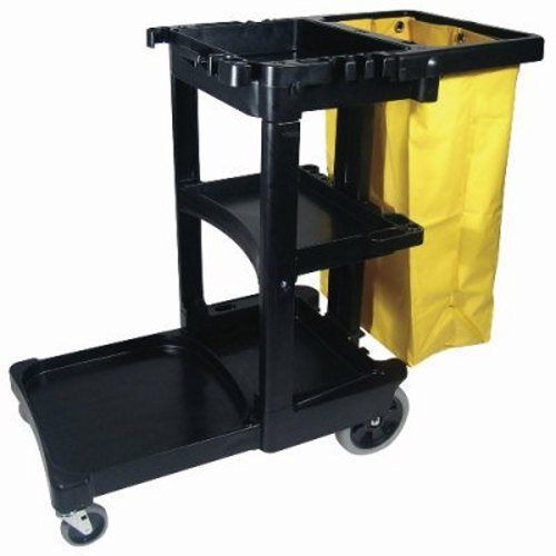 Rubbermaid cleaning cart w/vinyl bag, black (rcp 6173-88 bla) for sale