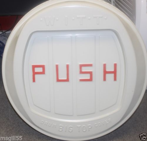 Vintage 55 gallon drum lids with push top/Brand new
