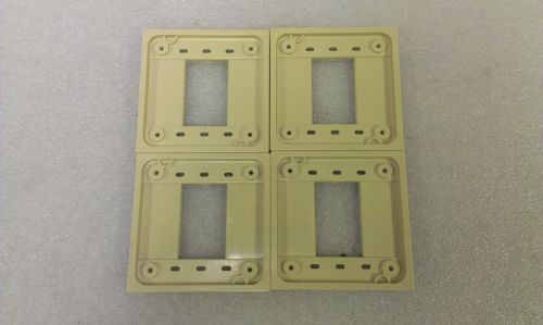 New hubbell 6c587 / hbl4api receptacle ivory adapt plate box of 4 for sale