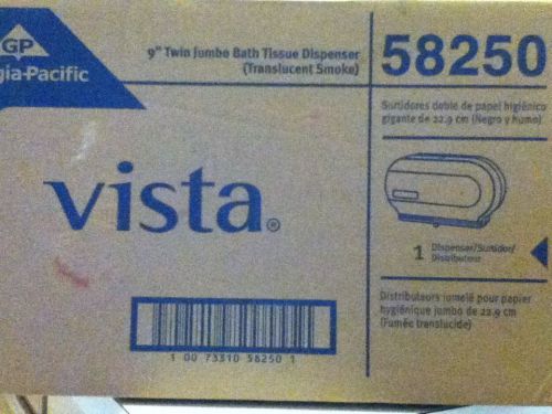 9&#034; Twin Jumbo bath Tissue Dispenser, Translucent Smoke - Vista