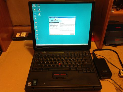IBM Thinkpad 770 Win98SE/MS-DOS fully restored, CD-ROM and AC adapter