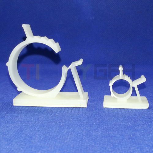 10PCS Self-adhesive Adjustable Cable Clamp Wire Holder Quick Release White
