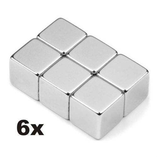 6 pieces block cube magnets (12.7mm x 12.7mm x 12.7mm) for sale