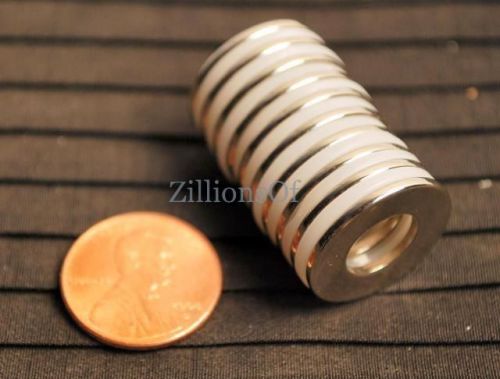 10 neodymium ring magnets 3/4 x 3/8x1/16 rare earth n42 for sale