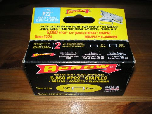 One Box Arrow P22 1/4&#039;&#039; Staples Contains 5,050 Staples