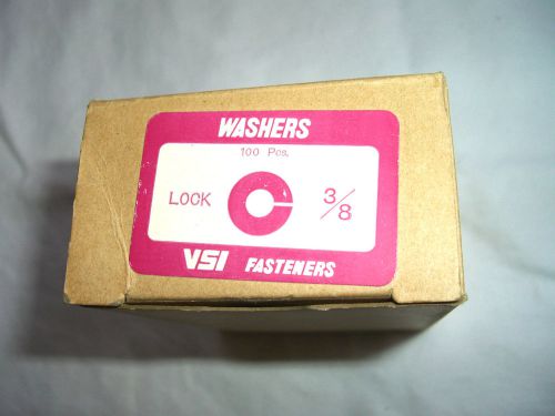 Vintage NOS, VSI, 3/8&#034;, Lock Washers, Qty 100, in Original Box