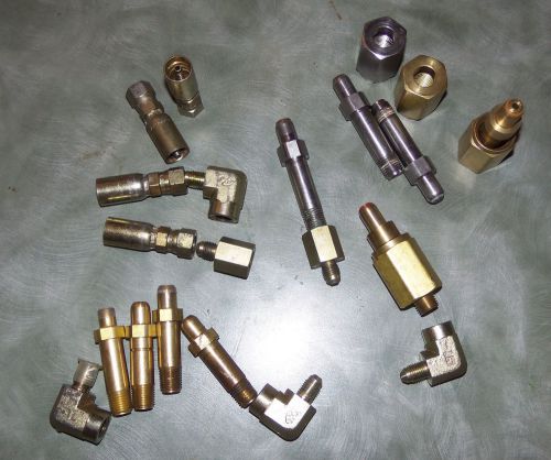 Cga-346 and cga-347 nuts and nipples w/assorted fittings for sale