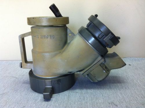 S.S. Piston intake valve w/ press. relief valve 4&#034; Storz x 6&#034; NH - fire fighting