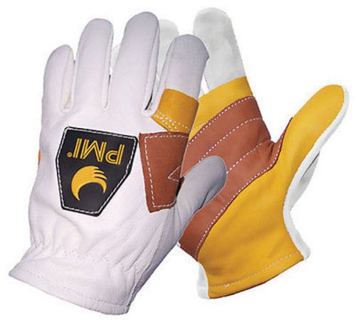 New pmi gl220 lightweight goatskin &amp; cowhide rappel rope work rescue gloves l for sale