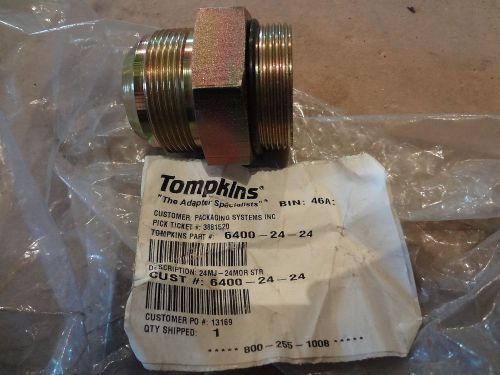 Tompkins pressure fitting 6400-24-24 / 24mj-24mor str for sale