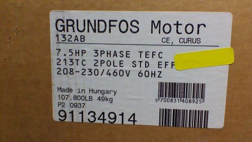 Grundfos 7.5Hp motor