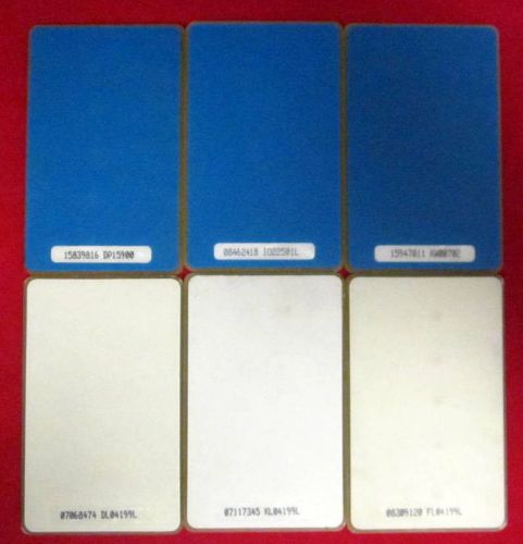 Mixed lot of 29 proximity security id cards badges in blue &amp; white for sale