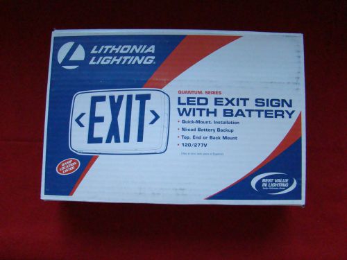 ACUITY LITHONIA LQM S W 3 R 120/277 M6 Exit Sign,0.62W,Red,1 or 2 Faces