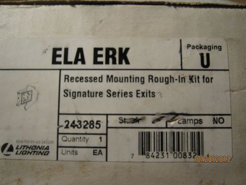 Lithonia lighting recessed mounting rough-in kit- signature series exit- ela erk for sale