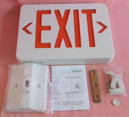Thomas &amp; betts red led emergency exit sign ac &amp; self-powered sign new for sale
