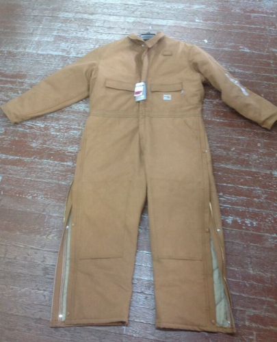 Carhartt N Men&#039;s Flame Resistant Duck Coverall Quilt Lined Overall Brown Large L