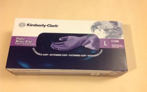 Kimberly-clark 50603 disposable gloves -  large nitrile - purple - 50 gloves for sale
