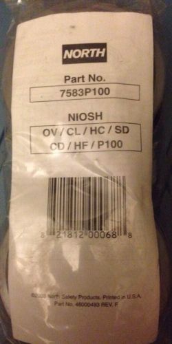 North safety 7583p100 acid gas and organic vapor cartridge- package of 2- new for sale