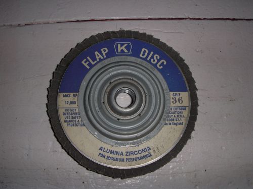 Kasco flap disc #605120l  5&#034; x7/8&#034; arbor    12,000  rpm 120 grit for sale