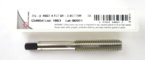 CLEVELAND C54654 List 1003 7/16-18 UNC H3 4 Flute HSS Bottom Hand Tap USA H19