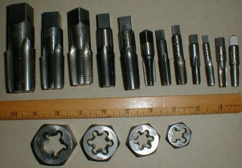 Lot npt pipe taps machinist plumbing pipefitting tools for sale