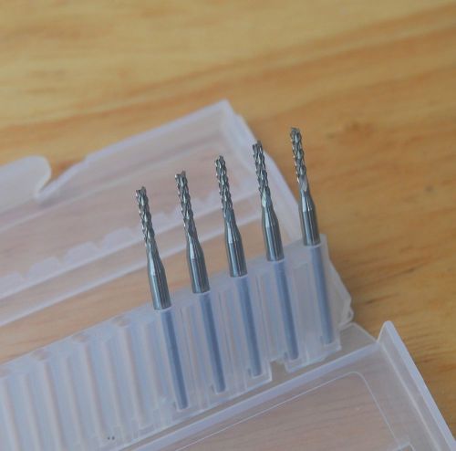 5pcsx 2.5mm carbide end mill engraving bits for cnc/pcb machinery rotary burr for sale