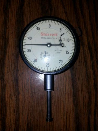 Starrett dial indicator model no. 25-631, 1&#034;-.0005&#034; range, machinist for sale