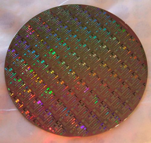 8&#034; Blue Tantalum IC Microchip Pattern Wafer on Silicon Matrix