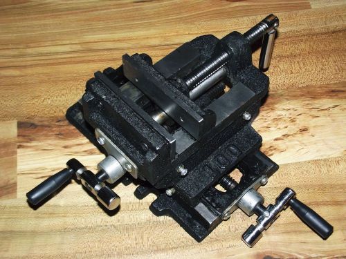 4&#034; CROSS SLIDE VISE DRILL PRESS 2 WAY CLAMP MELLING METAL CONSTRUCTION