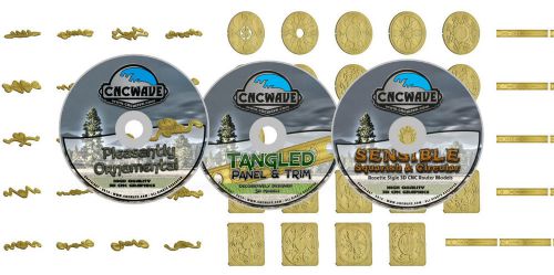 3 Disc Set of CNC 3D Models for Routing &amp; Engraving / CNC Router STL EPS DXF NR!