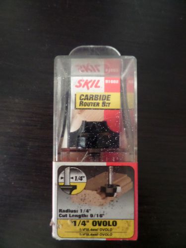 SKIL 1/4&#034; Ovolo Carbide Router Bit - Fits 1/4&#034; collet routers NEW/UNOPENED