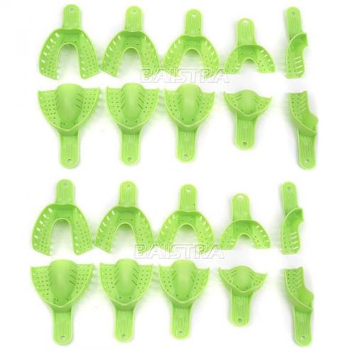 2 Pack Dental impression Trays Autoclavable for repeated use green 10pcs/PACK