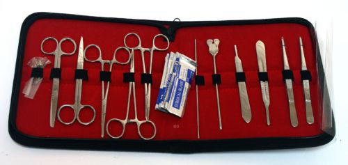 32 pcs surgical instruments kit stainless steel with velvet pouch for sale