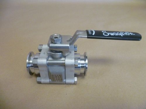Swagelok # ss-65tsc16 , 1&#034; ss 3-piece 60 series ball valve, clamp fitting for sale
