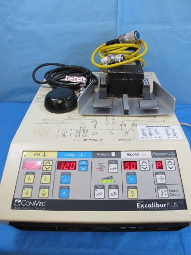 Conmed aspen excalibur plus pc electrosurgical unit esu with foot switches for sale