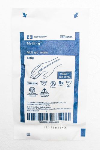 NELLCOR OXIMAX - Adult Oxygen Sensor - MAX-A - SpO2 - Adhesive Finger Sensor NEW