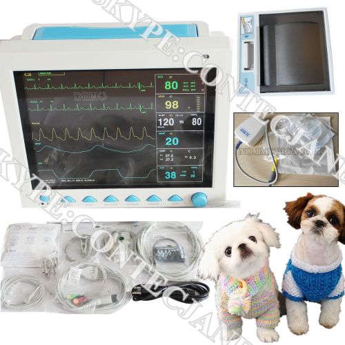 Vet 12.1&#034; etco2 patient monitor cms8000 with 6 parameters + thermal printer for sale