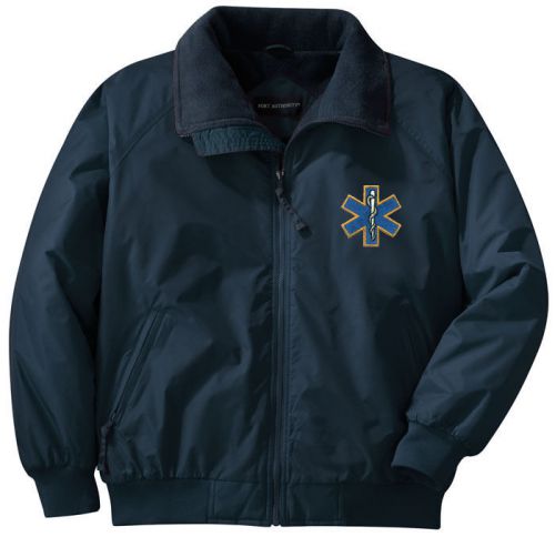 Emt ems embroidered jacket - left chest - sizes xs thru xl for sale