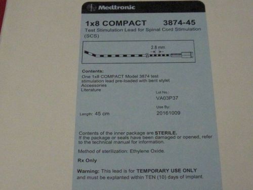 MEDTRONIC 3874-45 1X8 COMPACT TEST SIMULATION LEAD SCS 45CM EXP 2016/10/09