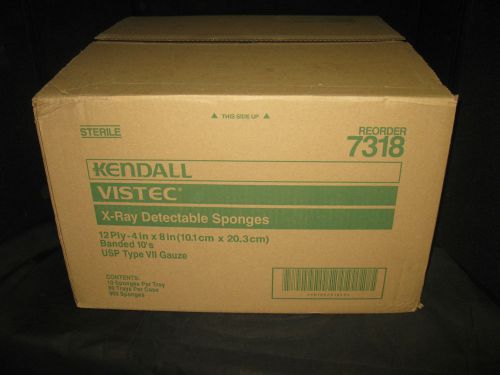 2 Cases Kendall 7318 X-Ray Detectable Gauze Lap Sponges 1600 Count 12 Ply