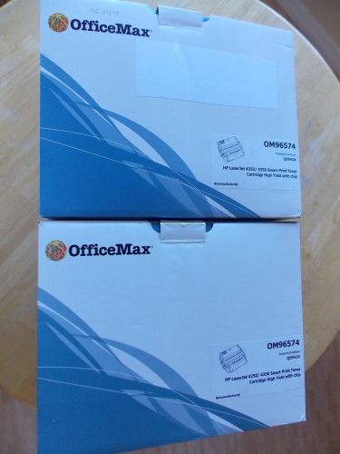 2 each  Office Max OM96574 Toner Cartridge Q5942X 42X High Yield w/Smart Chip