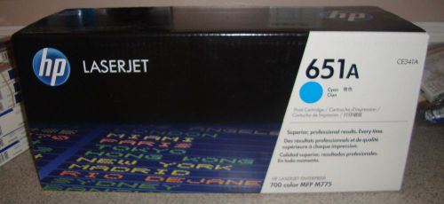 Brand New Genuine HP CE341A Cyan Print Cartridge 651A