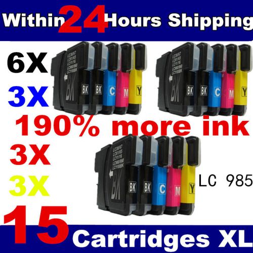 15 ink cartridges LC985 Compatible for Brother DCP &amp; MFC Printers