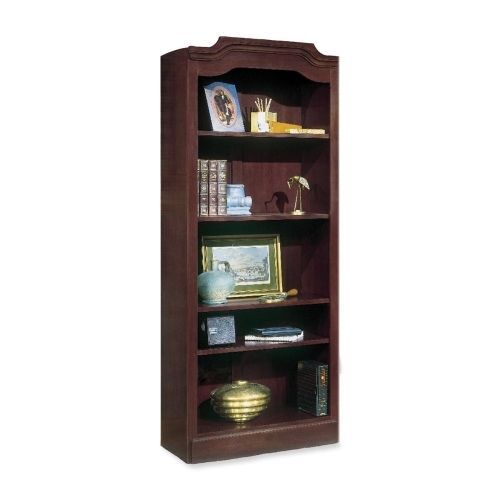 Governor&#039;s Series Open Bookcase, Laminate, Five-Shelf, 30w x 14d x 74h, Mahogany