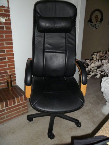 Relax the Back chair black leather new condition $2000