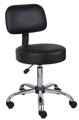 B245 BOSS BLACK CARESSOFT WITH BACK CUSHION MEDICAL STOOL